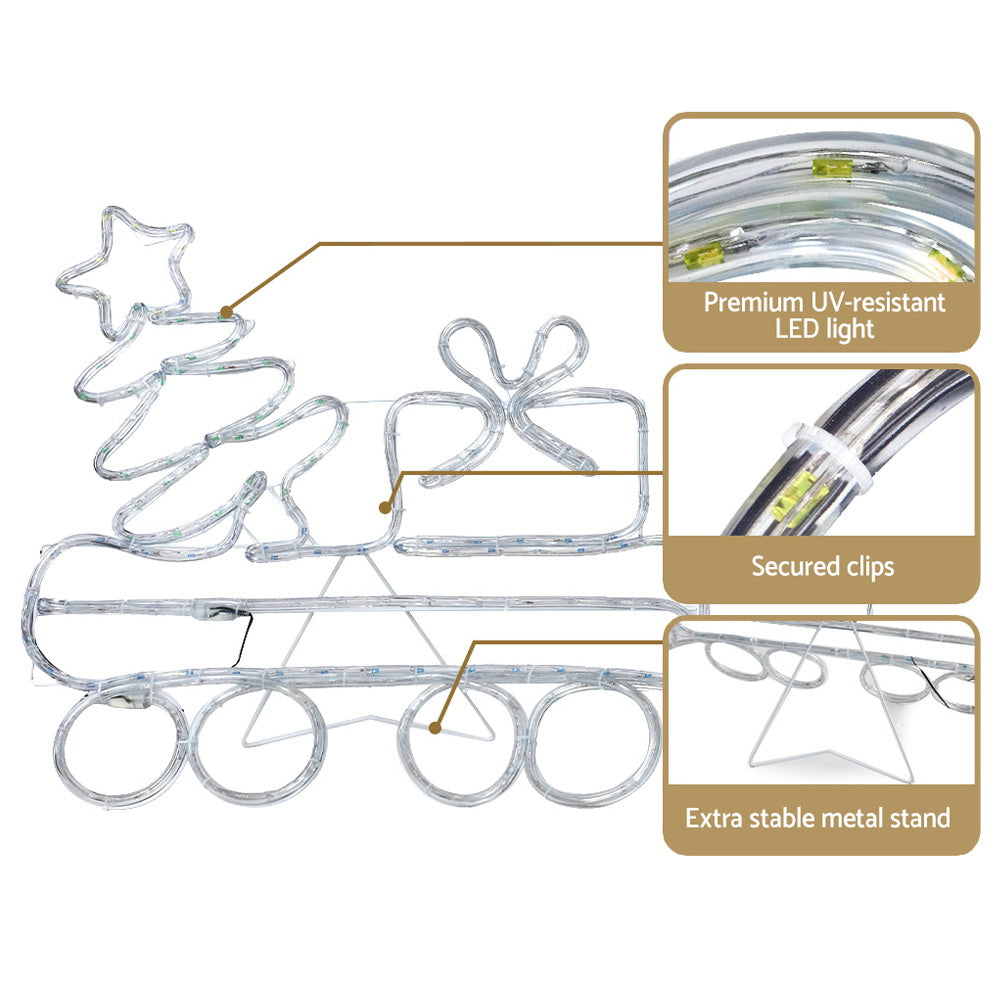 Multi-Colour LED Christmas Train – 2.1m | 631 LEDs