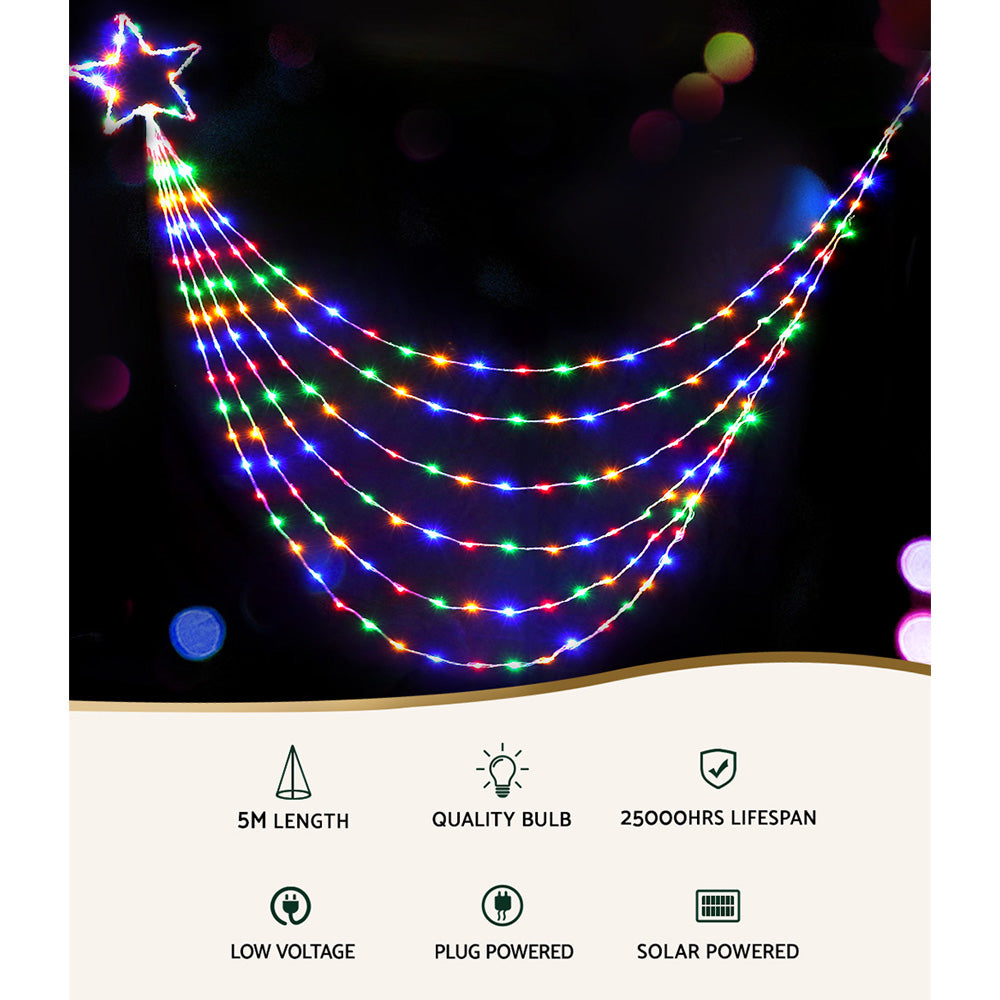 5m Solar Cascade Christmas Lights – 320 LED