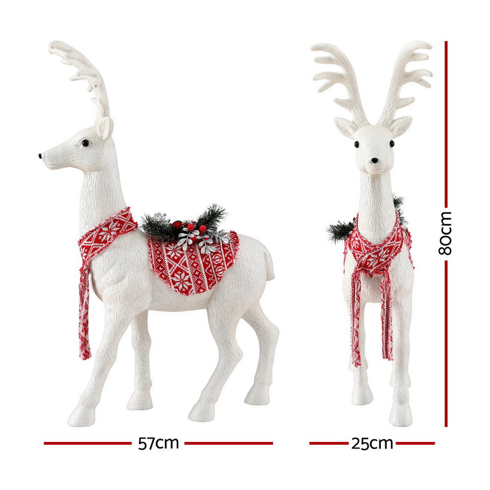 Glitter Reindeer Christmas Decoration – 80cm