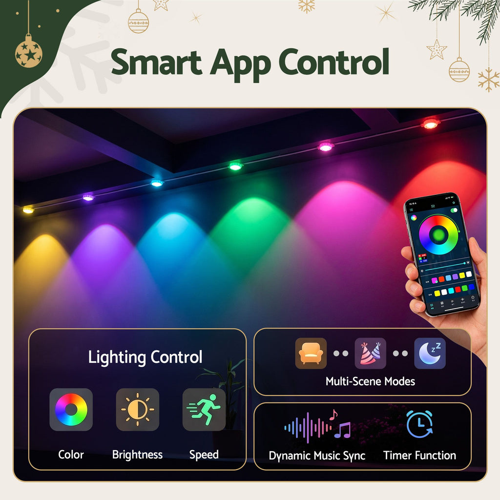 Smart Permanent Christmas Lights – 30m | 72 Multi-Colour LEDs