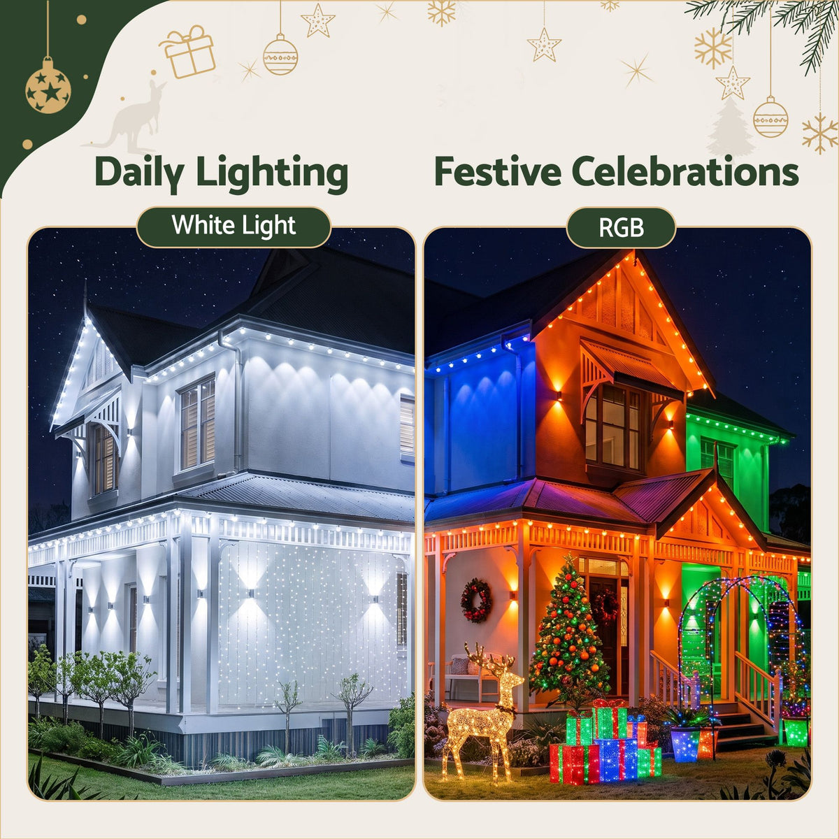 Smart Permanent Christmas Lights – 30m | 72 Multi-Colour LEDs