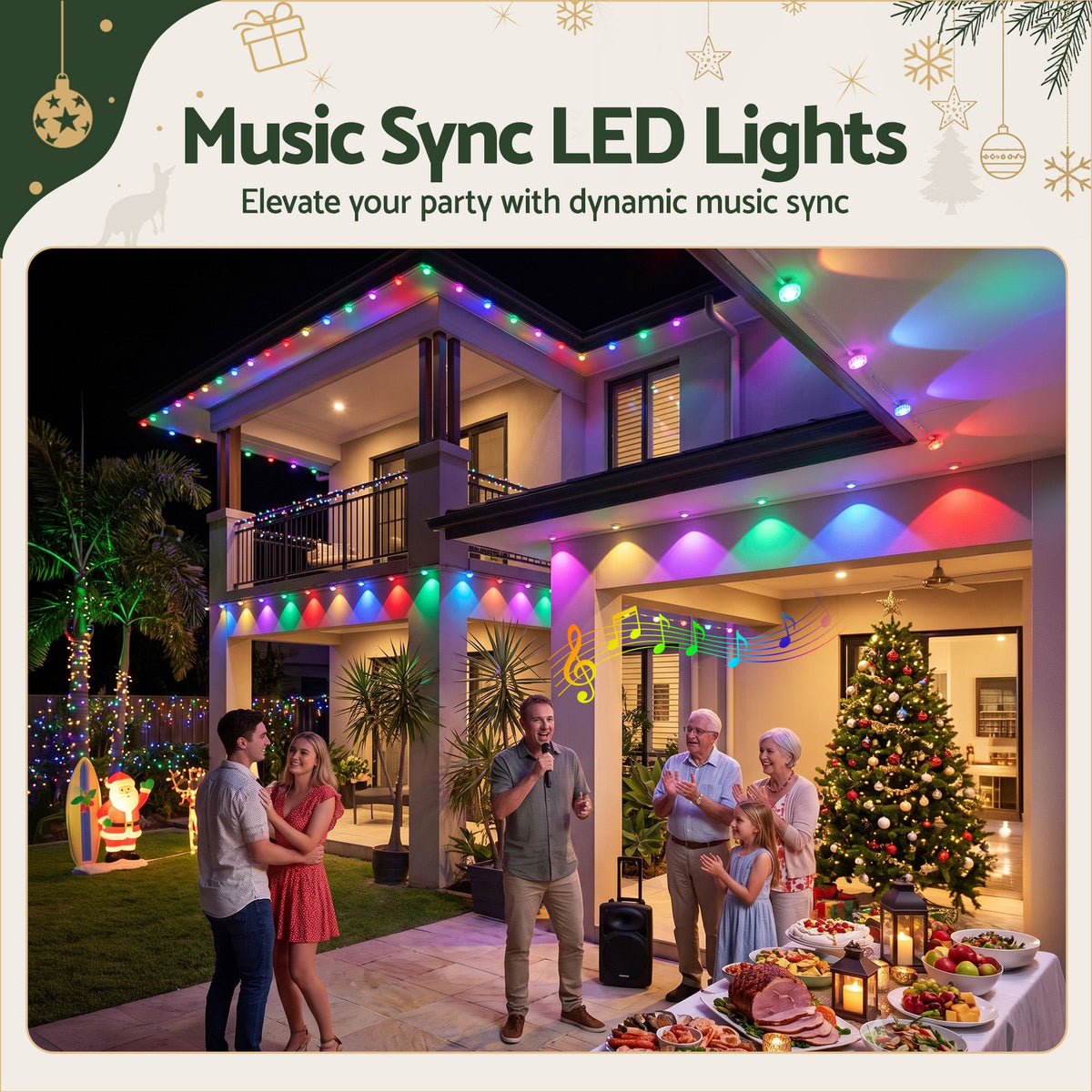 Smart Permanent Christmas Lights – 30m | 72 Multi-Colour LEDs