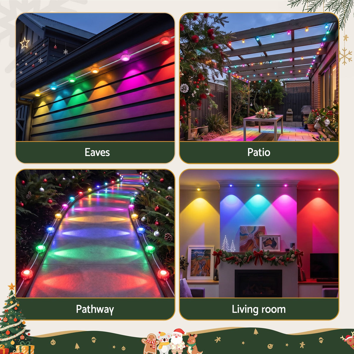Smart Permanent Christmas Lights – 30m | 72 Multi-Colour LEDs