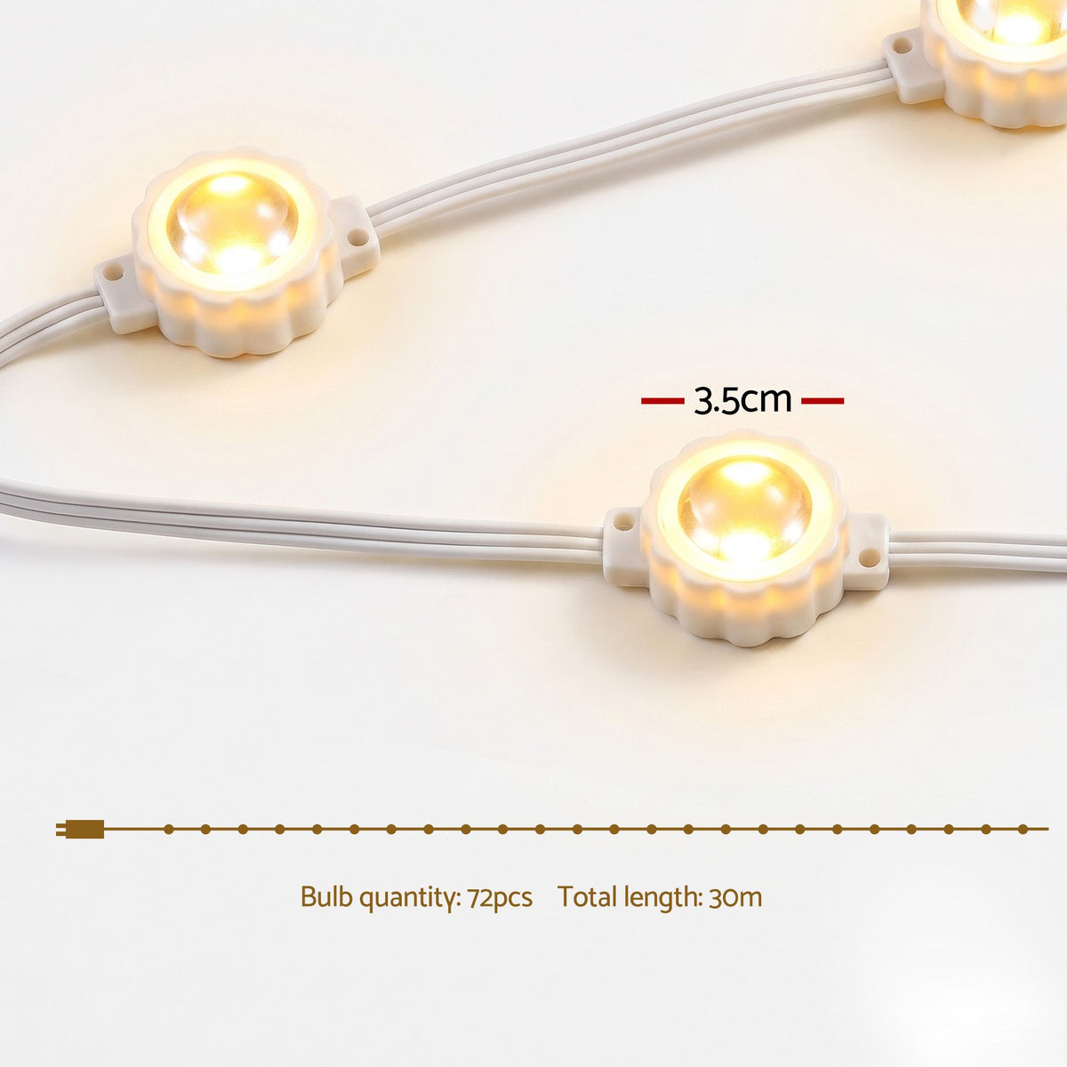 Smart Permanent Christmas Lights – 30m | 72 Multi-Colour LEDs