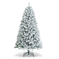 NNECW 1.8M White Artificial Holiday Christmas Tree with 600 PVC Tips for Christmas Decoration