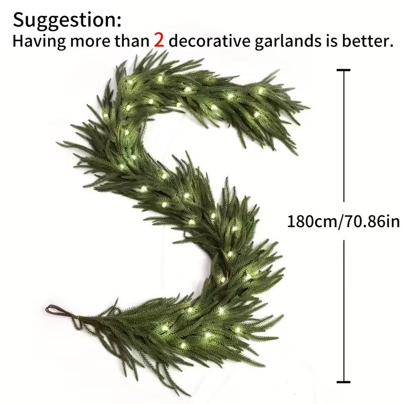 NNETM Pine Pre-Lit Christmas Wreath