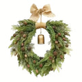 NNETM Norfolk Pine Christmas Wreath with Bells and Ribbon