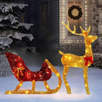 Lighted Christmas Reindeer Yard Decoration