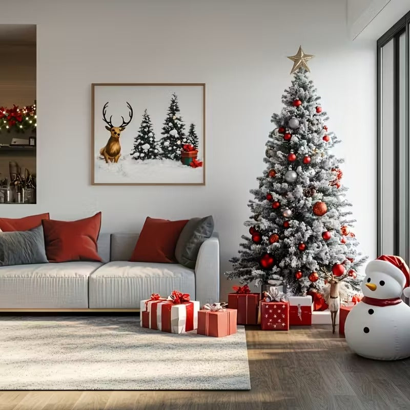 NNETM Foldable Artificial Cedar Christmas Tree