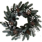 Gingerbread Christmas Wreath with House & Snowflake Ornaments